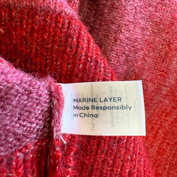 NWT Marine Layer Ayla Ombré Stripe Puff Sleeve Sweater in Size XL - Picture 7 of 13